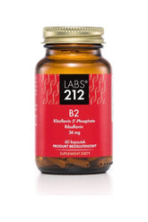 Labs212 Vitamin B2 Riboflavin 5'-Phosphate supplement bottle with 60 capsules.